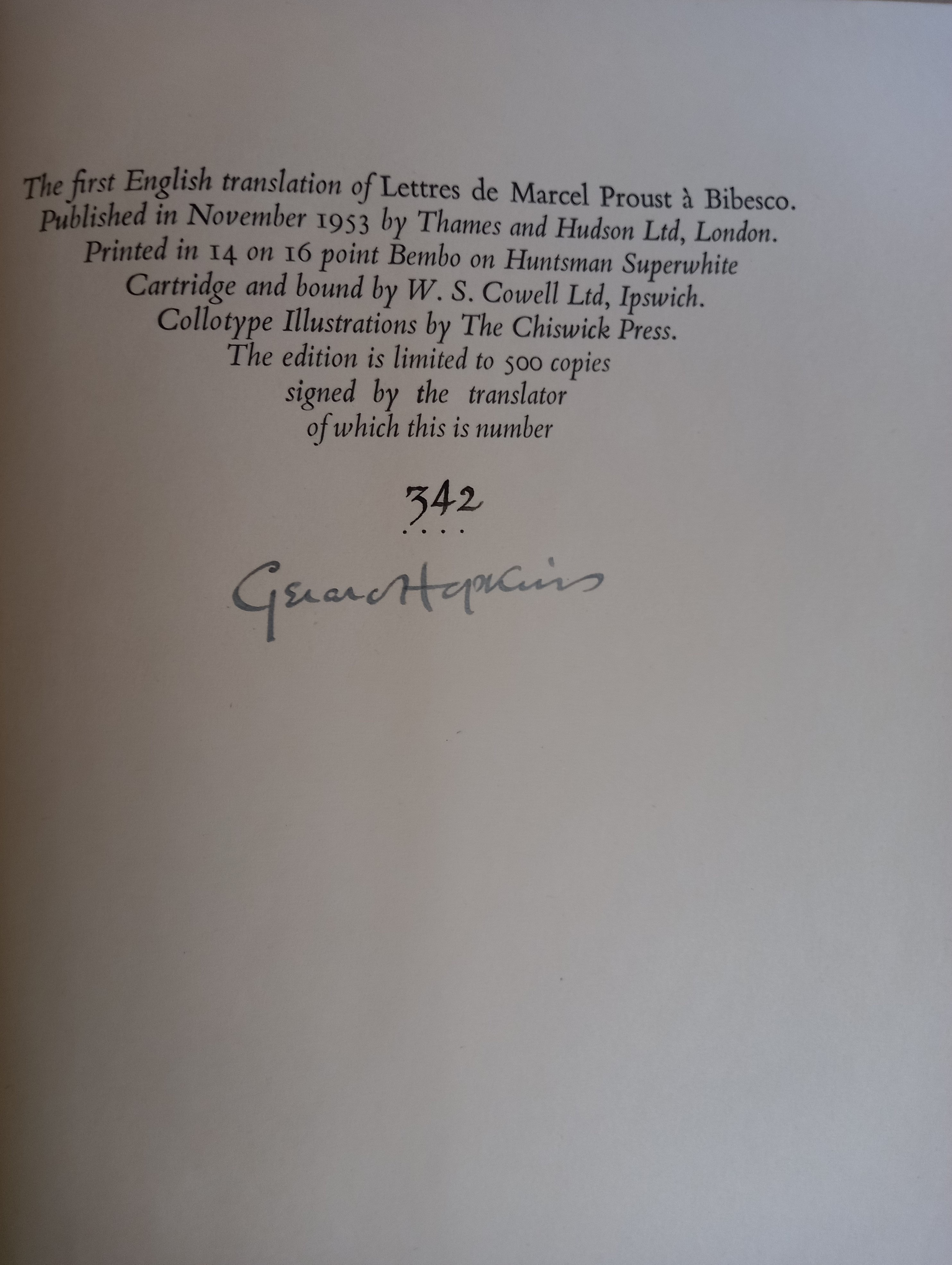 Letters of Marcel Proust to Antoine Bibesco